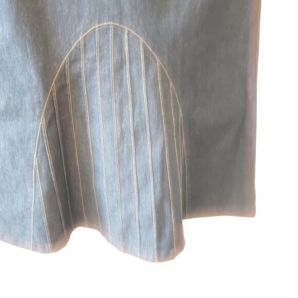 Bisou Bisou Ankle Length Fit A& Flare Y2K Denim Skirt Dark Wash Sexy NWOT Sz 10 - Picture 6 of 7